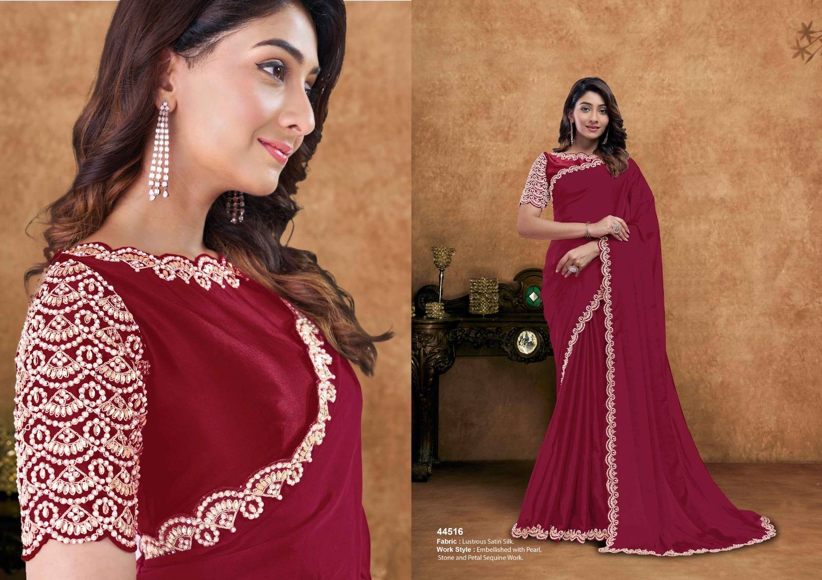 NORITA 44500 SEHER By MAHOTSAV 44501 to 44512 Series Indian Traditional Beautiful Stylish Fancy Colorful Party Wear & Occasional Wear Silk Sarees At Wholesale Price